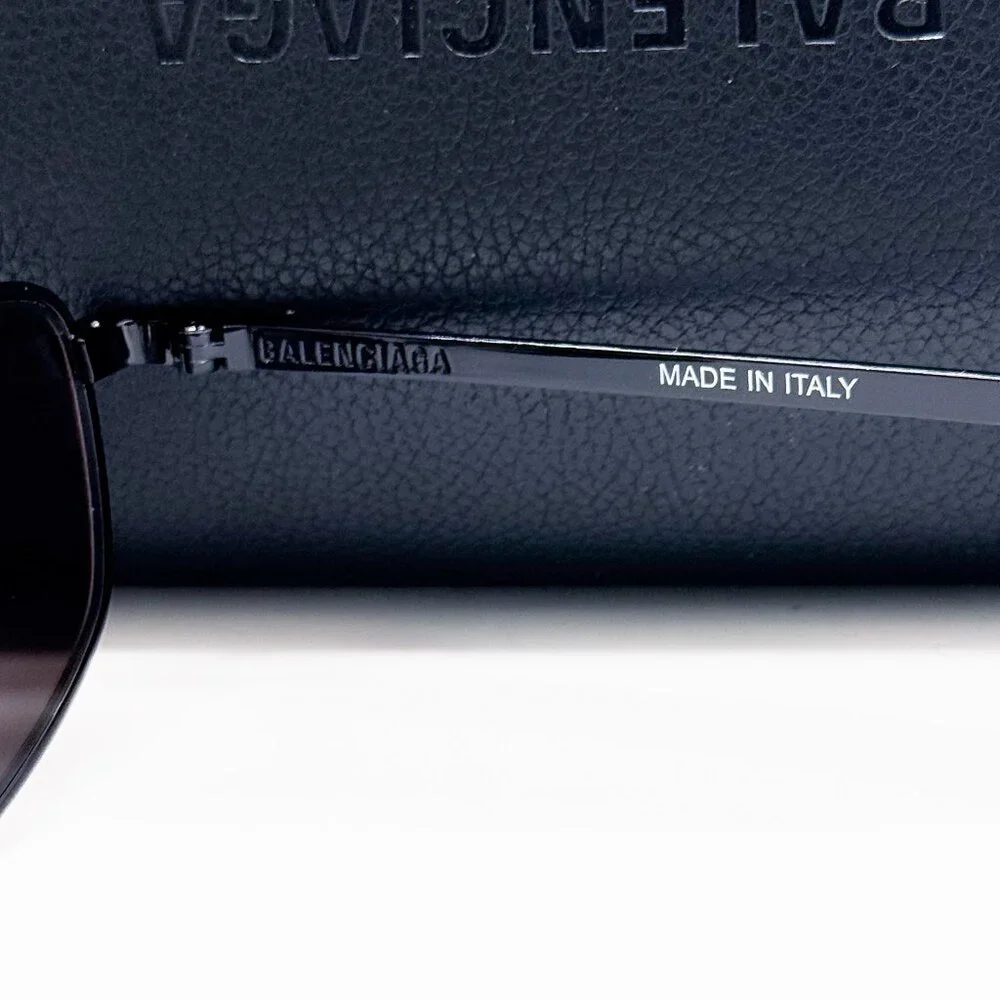 NEW BALENCIAGA BB0277S 001 SUNGLASSES UNISEX BLACK GREY OVAL EYEWEAR BALENCIAGA - Picture 13 of 14